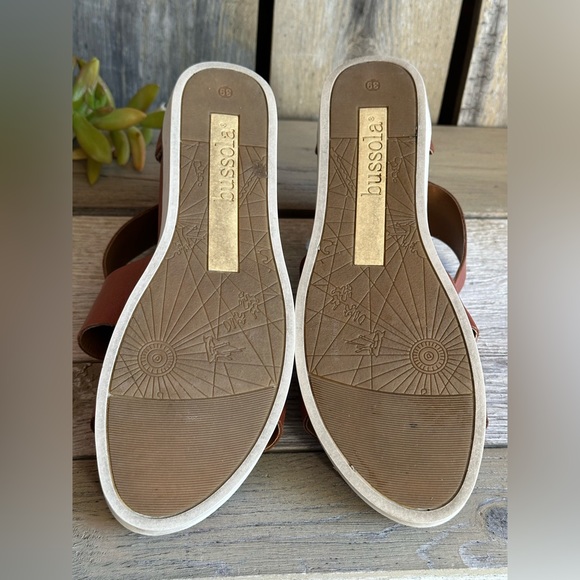 Women's Bussola Tan Leather Sandals Size 39 - Picture 5 of 8